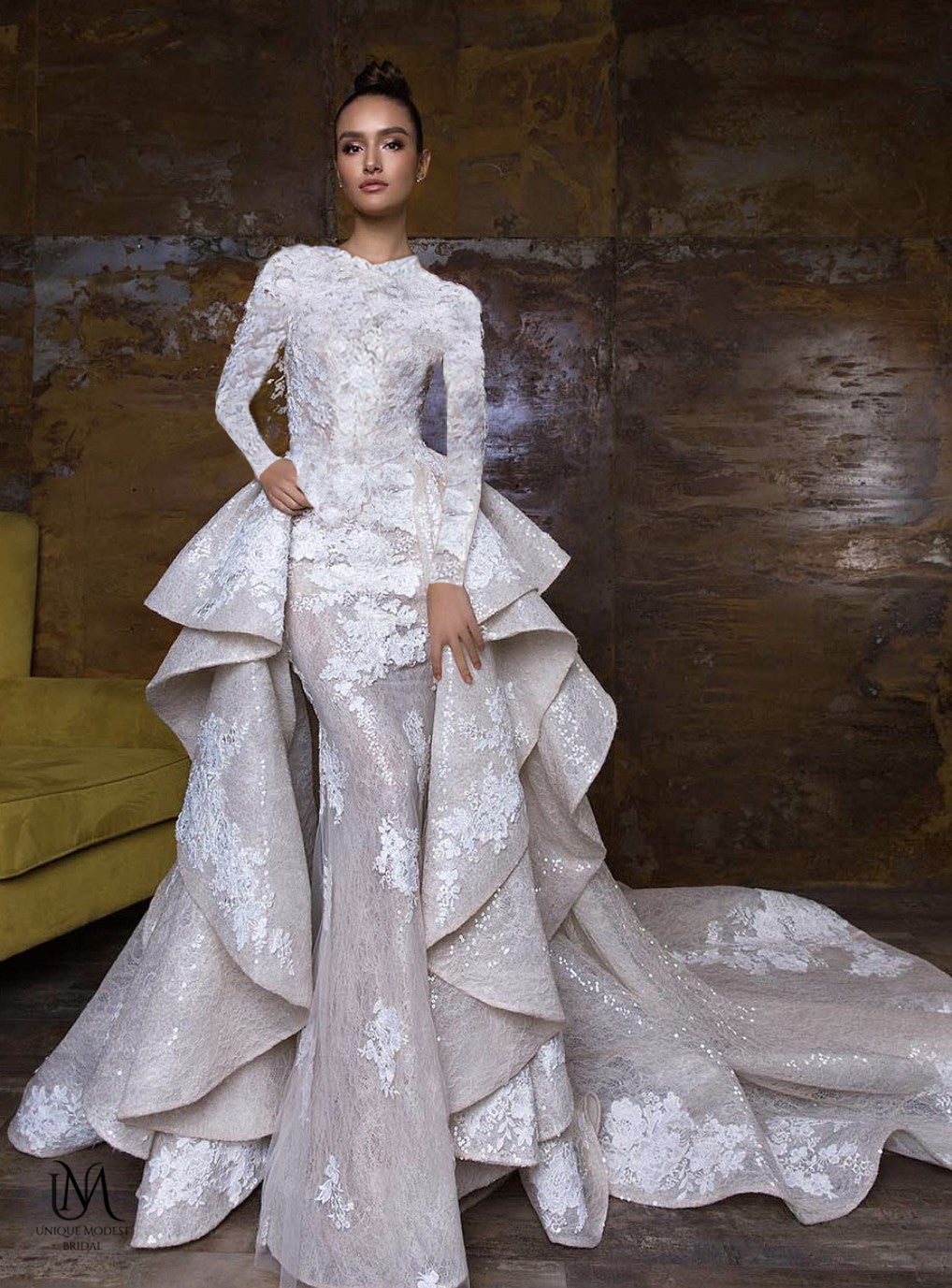 Lexus - Sophisticated Modest Mermaid Wedding Dress