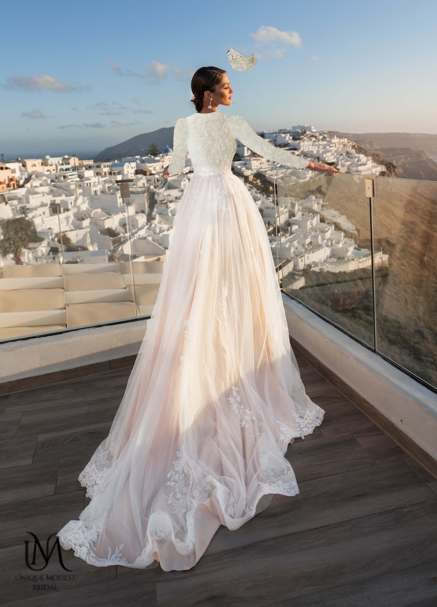 Diamond - Elegant Satin Modest Mermaid Wedding Dress