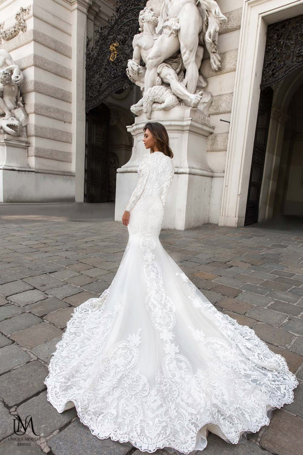 Luxury - Stunning Modest Mermaid Wedding Dress