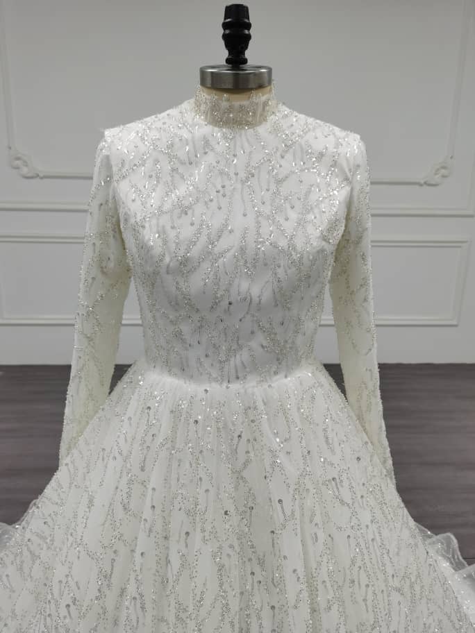 Arabella - Long Sleeve Ballgown Modest Wedding Dress