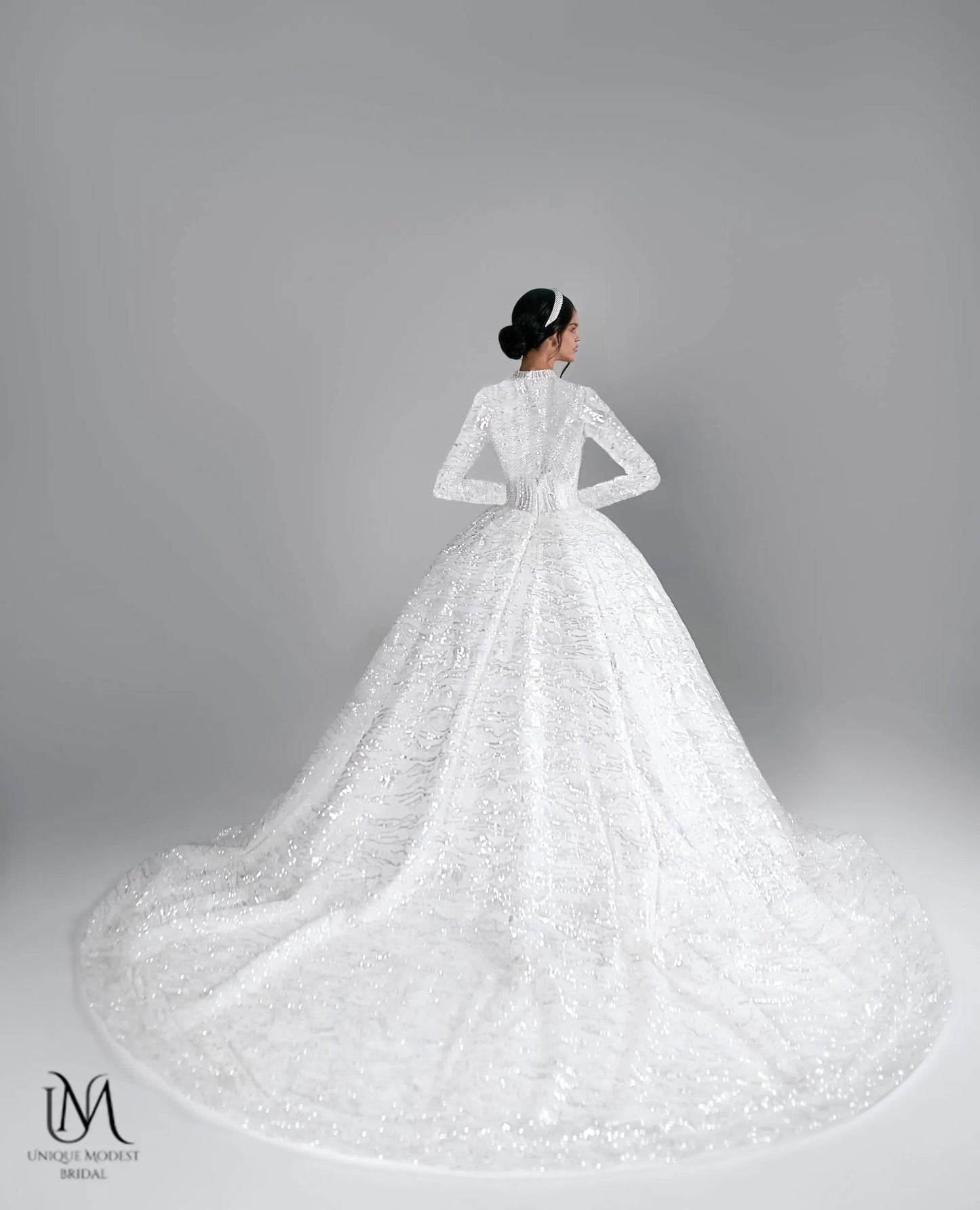Arabella - Long Sleeve Ballgown Modest Wedding Dress