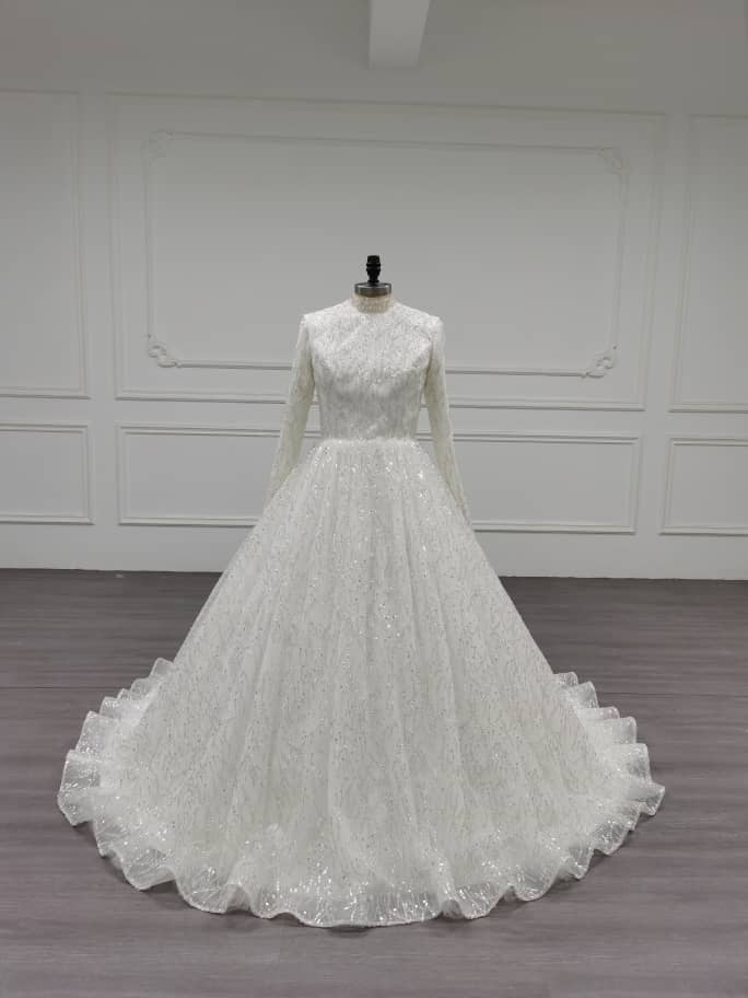 Arabella - Long Sleeve Ballgown Modest Wedding Dress
