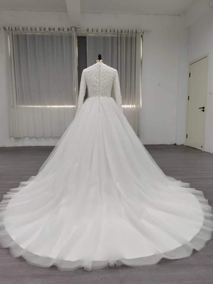 Avigal - Elegant A-Line / Ball Gown Modest Wedding Dress
