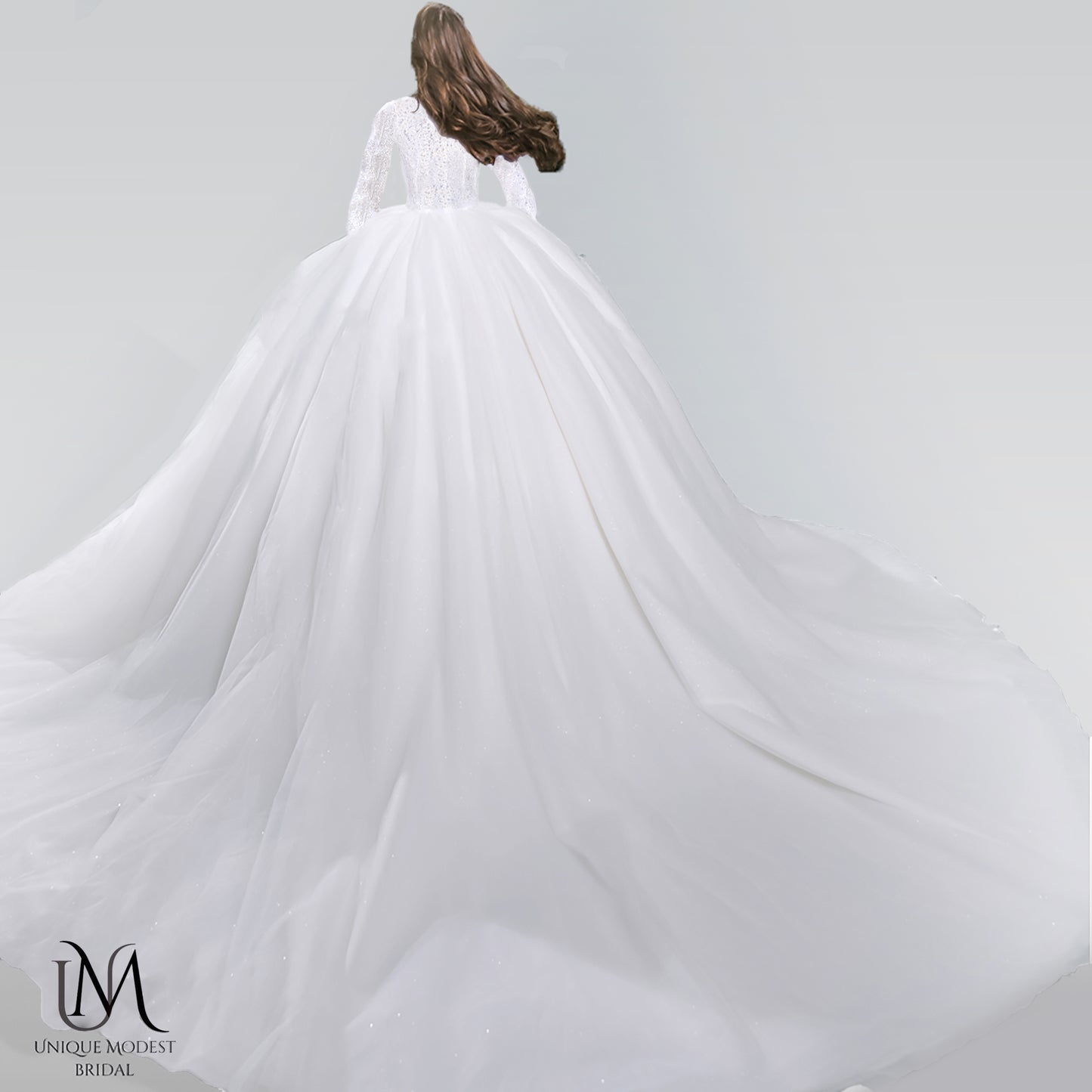 Avigal - Elegant A-Line / Ball Gown Modest Wedding Dress