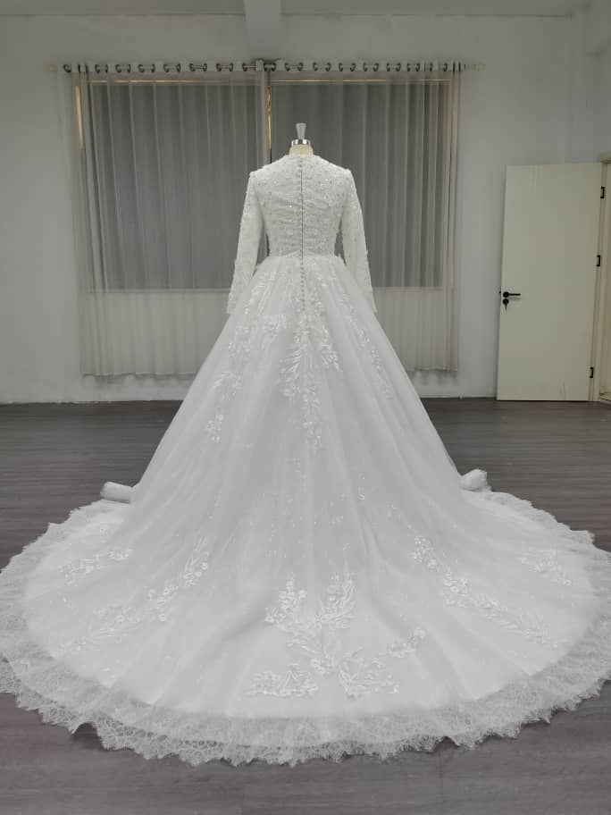 Bliss - Long Sleeve A-Line / Ball Gown Modest Wedding Dress