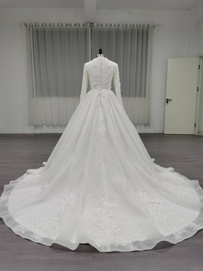 Bliss - Long Sleeve A-Line / Ball Gown Modest Wedding Dress