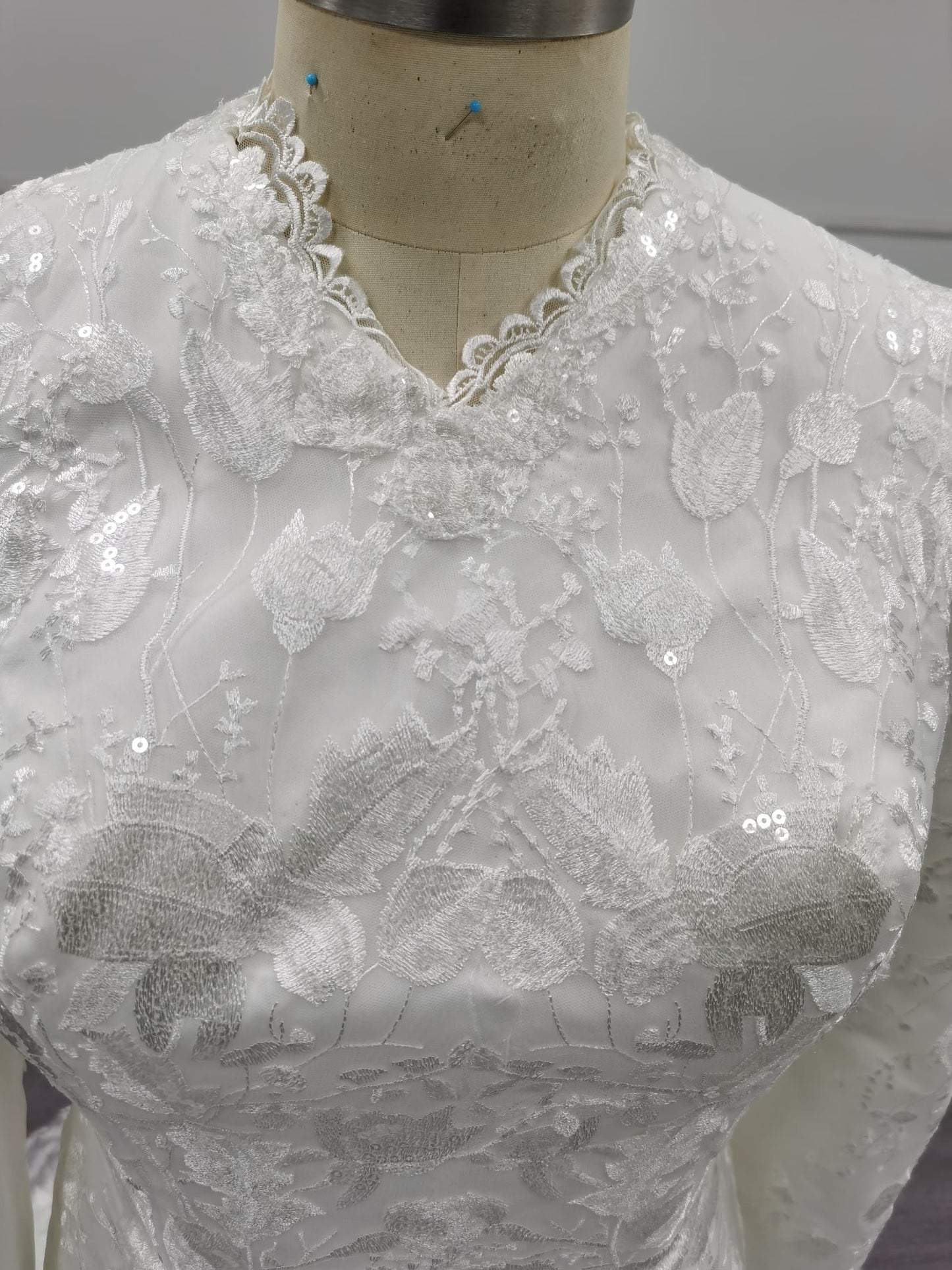 Crystal - Long Sleeve Mermaid Modest Wedding Dress
