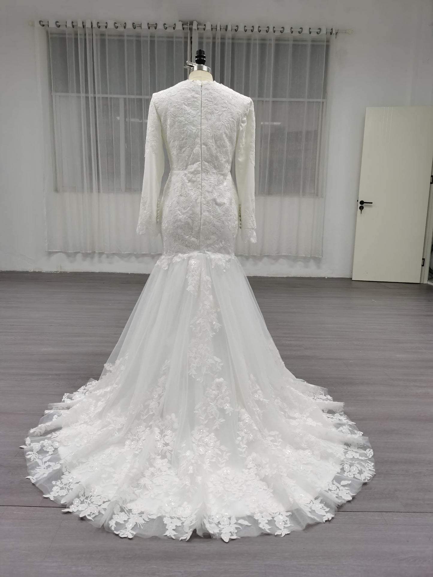 Luxury - Stunning Modest Mermaid Wedding Dress