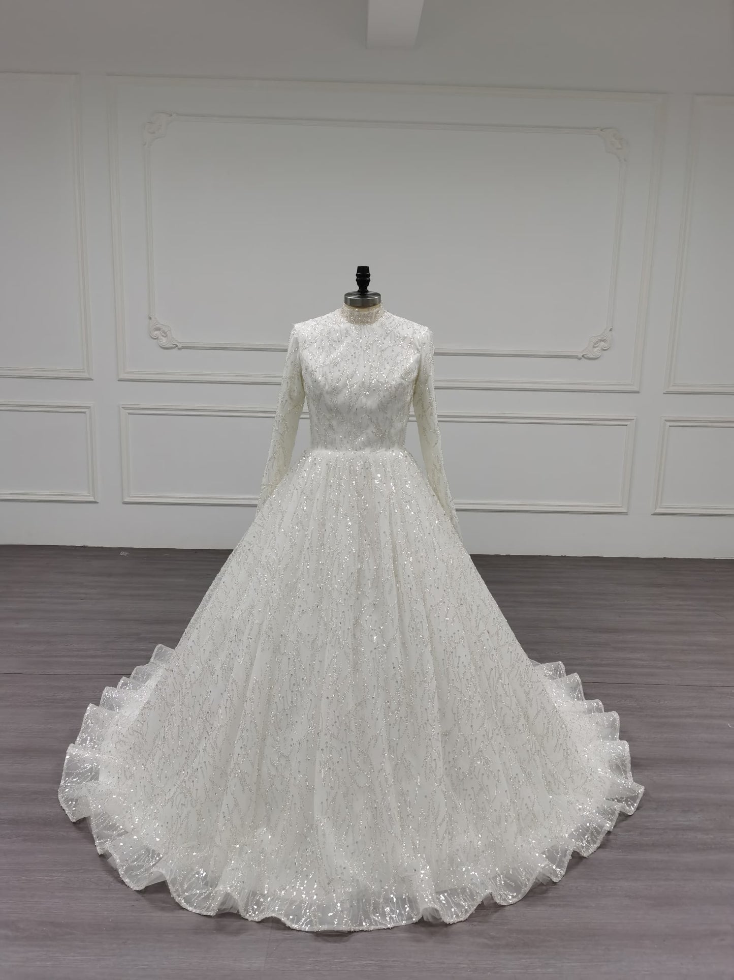 Arabella - Long Sleeve Ballgown Modest Wedding Dress