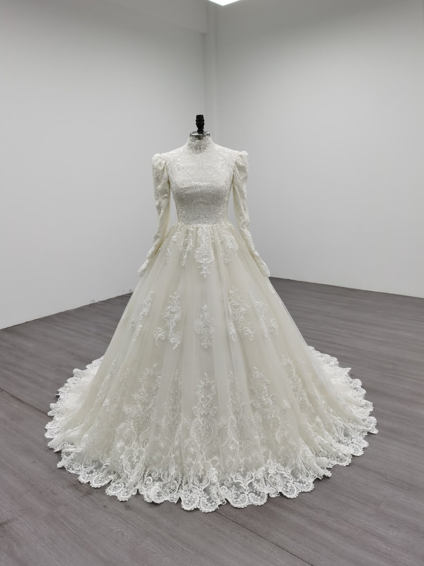 Isabella - Elegant Satin A-Line Modest Wedding Dress