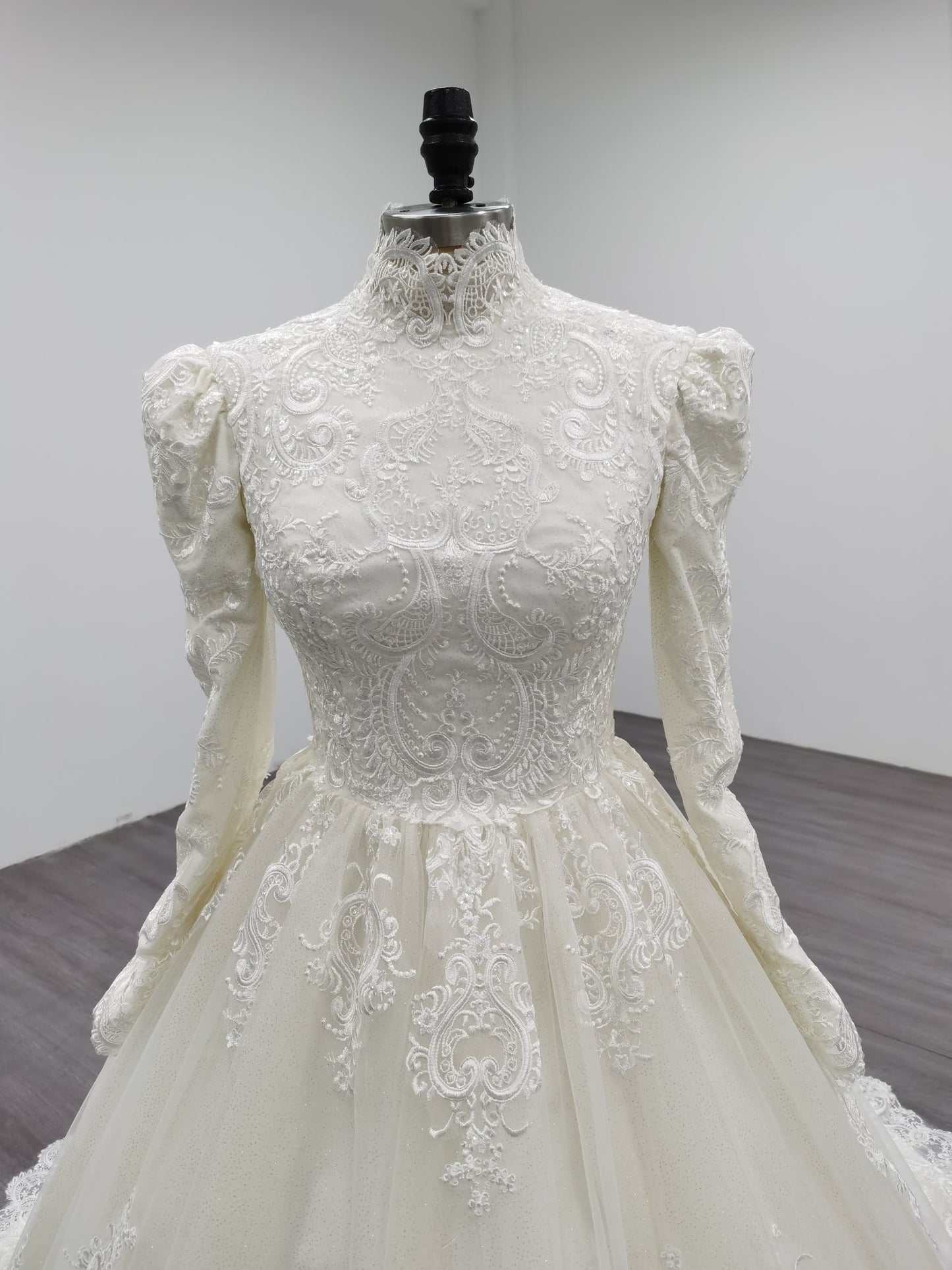 Isabella - Elegant Satin A-Line Modest Wedding Dress
