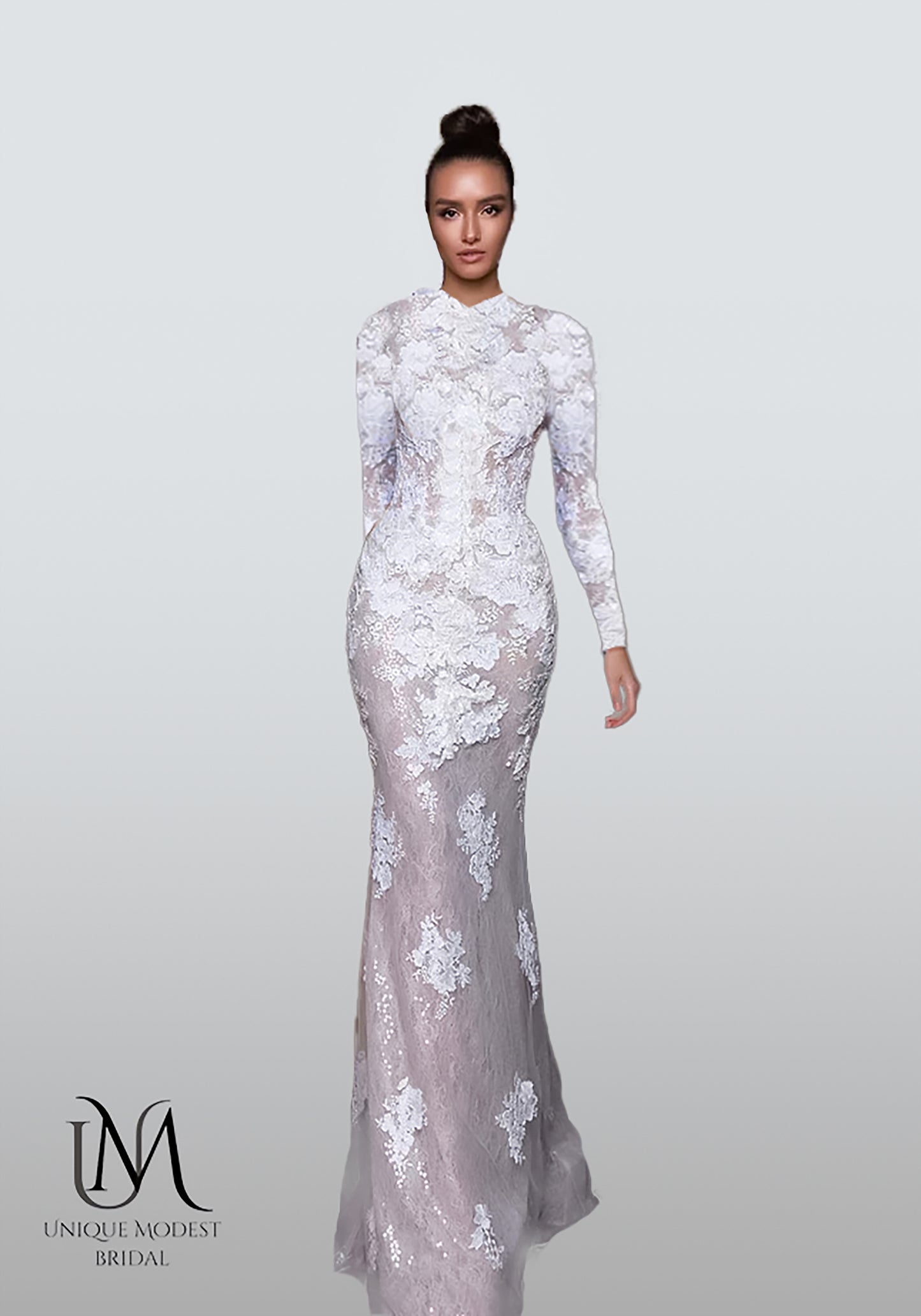 Lexus - Sophisticated Modest Mermaid Wedding Dress