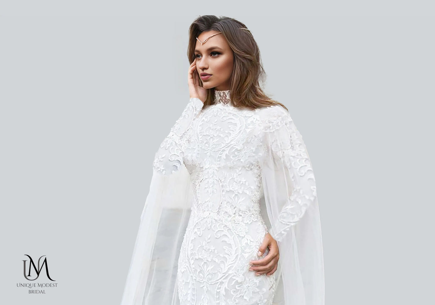 Luxury - Stunning Modest Mermaid Wedding Dress