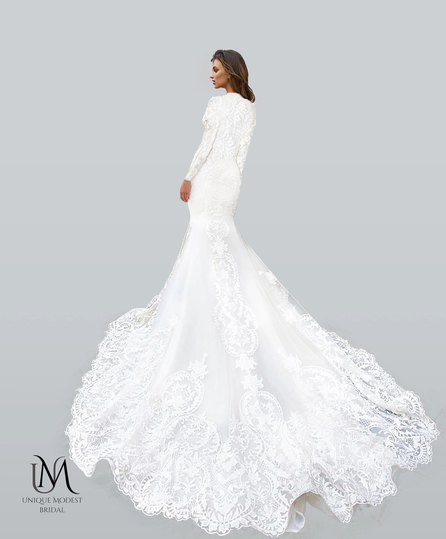 Luxury - Stunning Modest Mermaid Wedding Dress