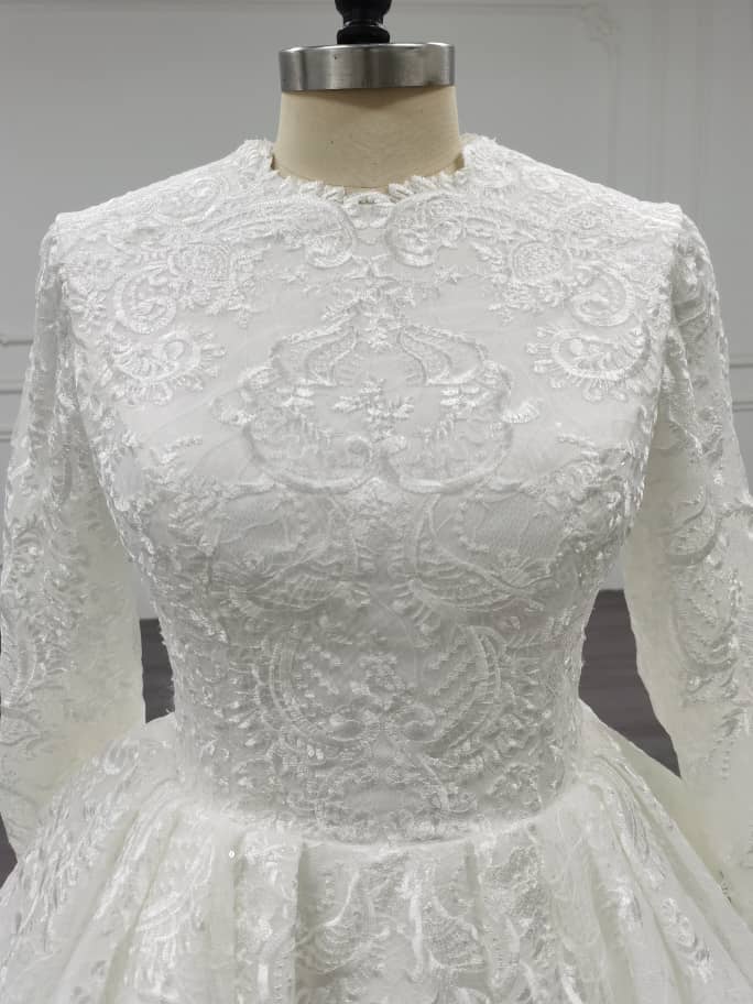 Radiantique - Elegant A-Line / Ball Gown Modest Wedding Dress