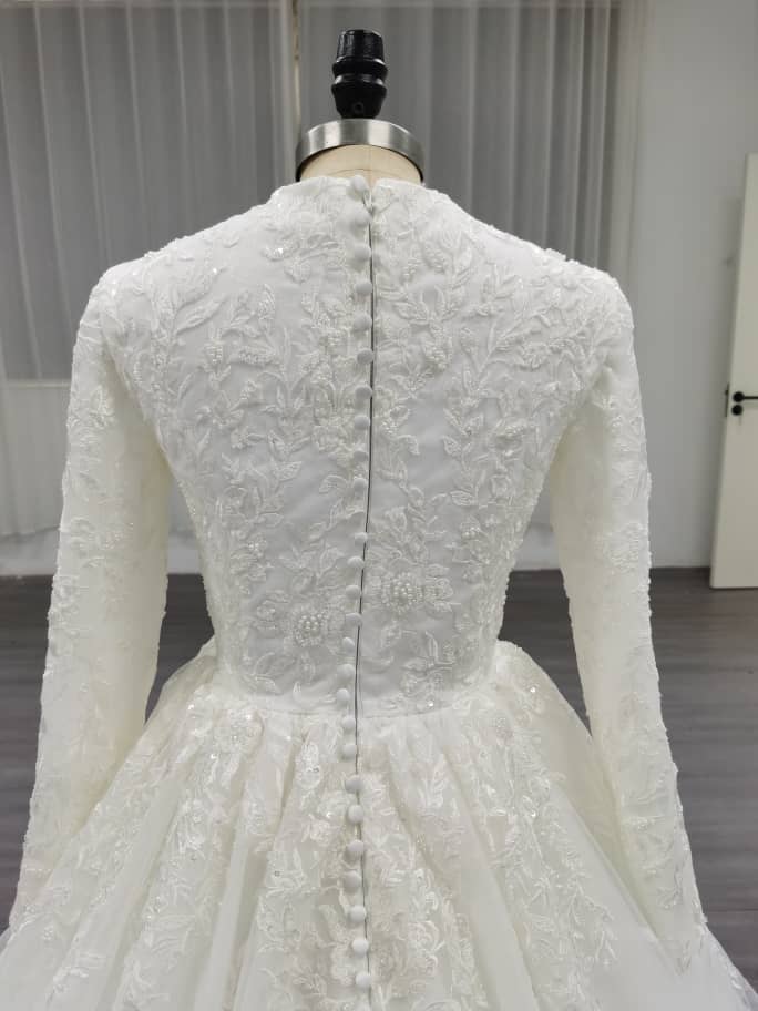 Radiantique - Elegant A-Line / Ball Gown Modest Wedding Dress