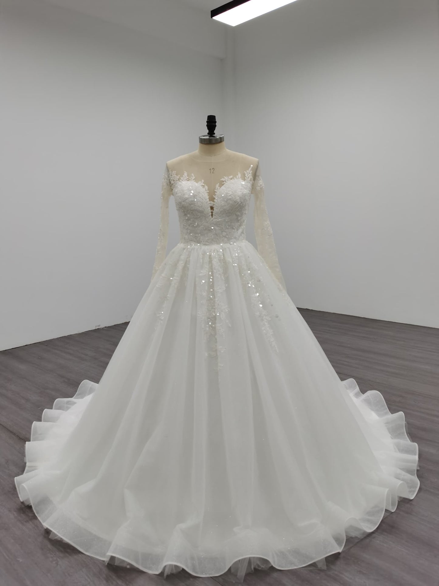 Radiantique - Elegant A-Line / Ball Gown Modest Wedding Dress