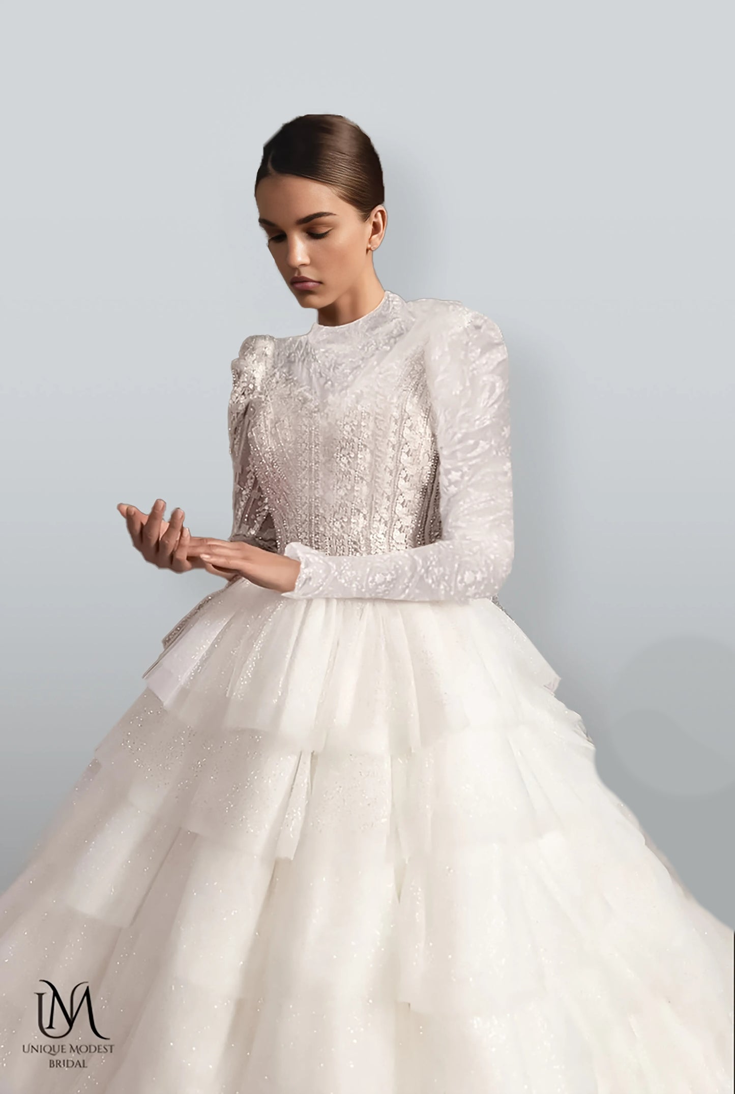 Splendorra - Stunning Ball Gown Modest Wedding Dress