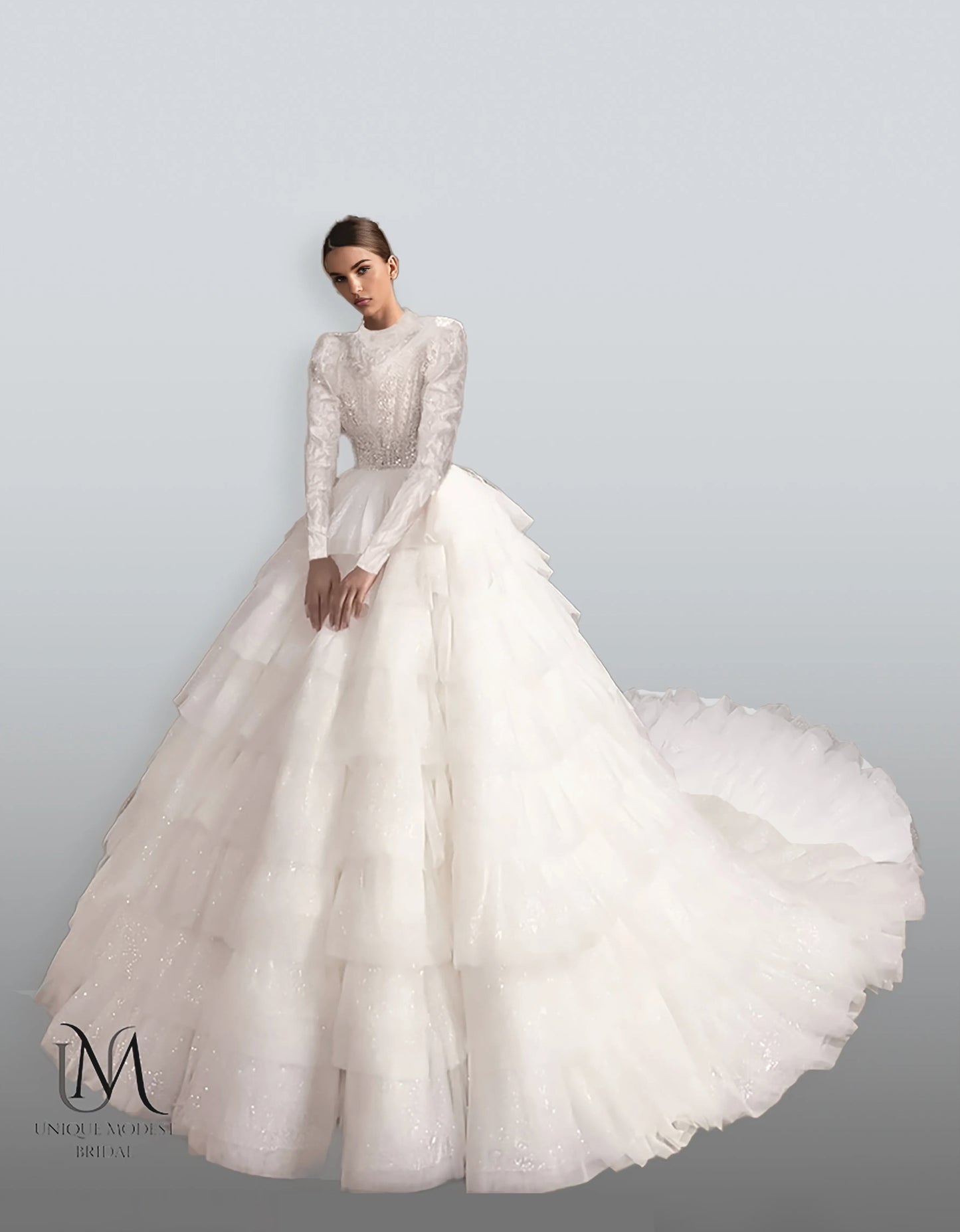 Splendorra - Stunning Ball Gown Modest Wedding Dress