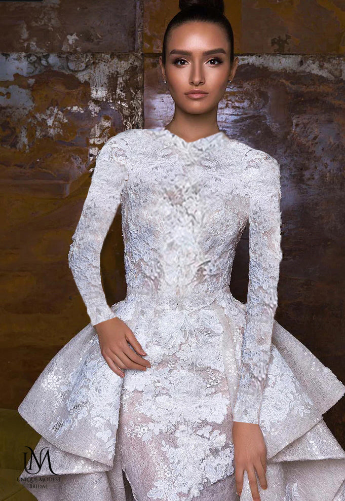 Lexus - Sophisticated Modest Mermaid Wedding Dress