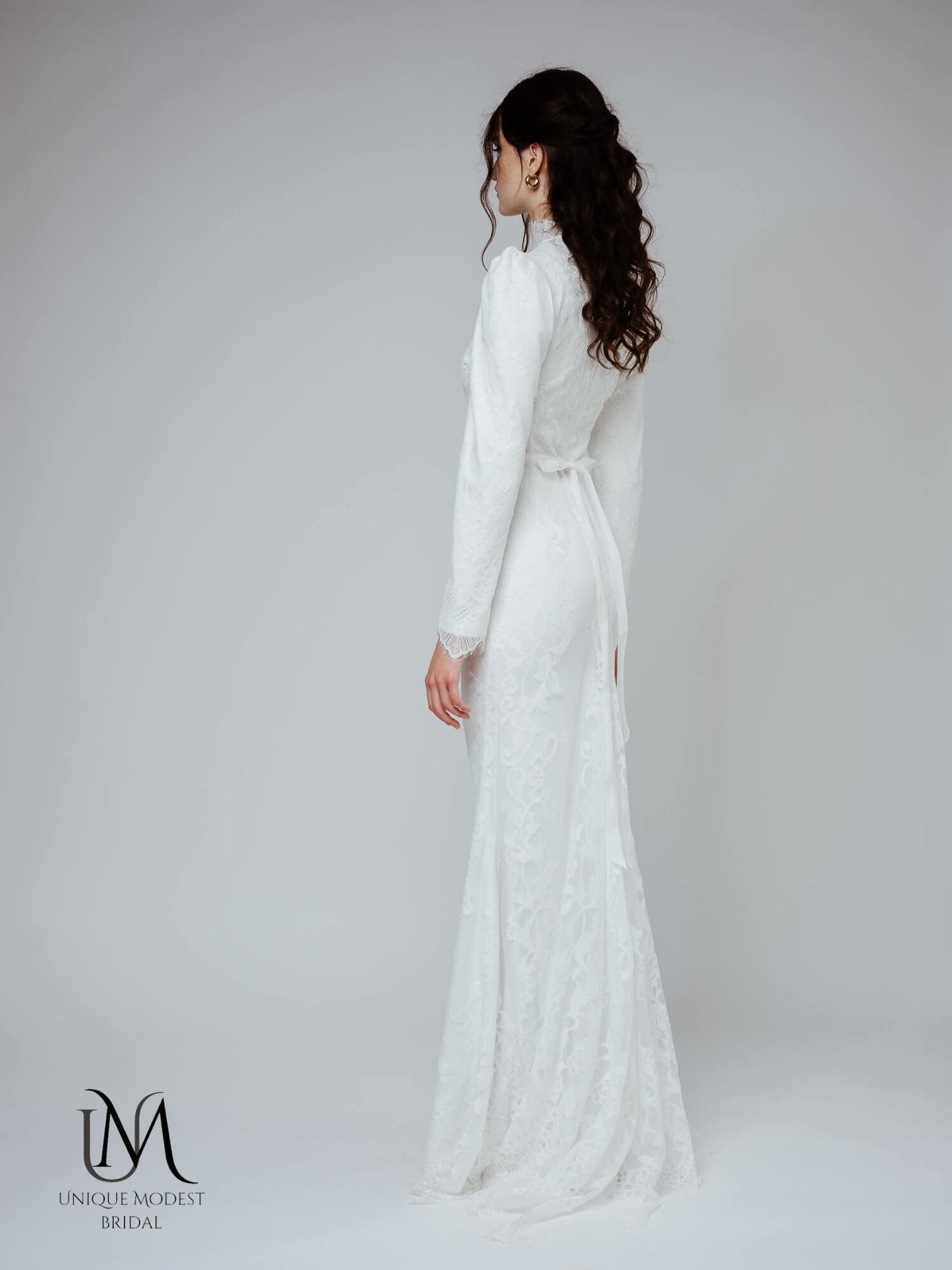 Lilac - Stunning Modest Fit-and-Flare Wedding Dress