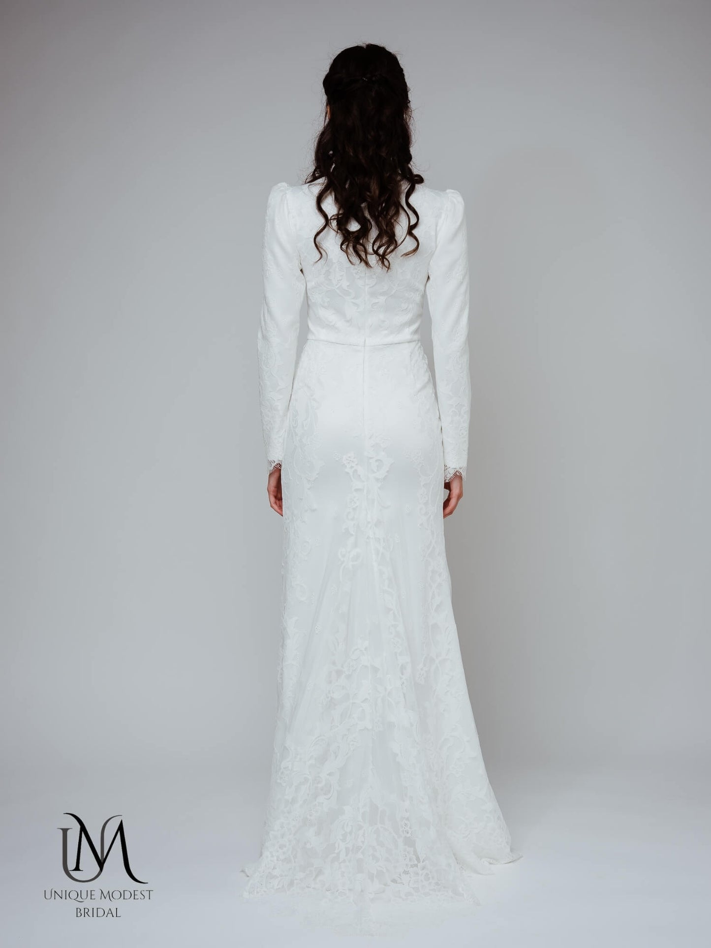 Lilac - Stunning Modest Fit-and-Flare Wedding Dress