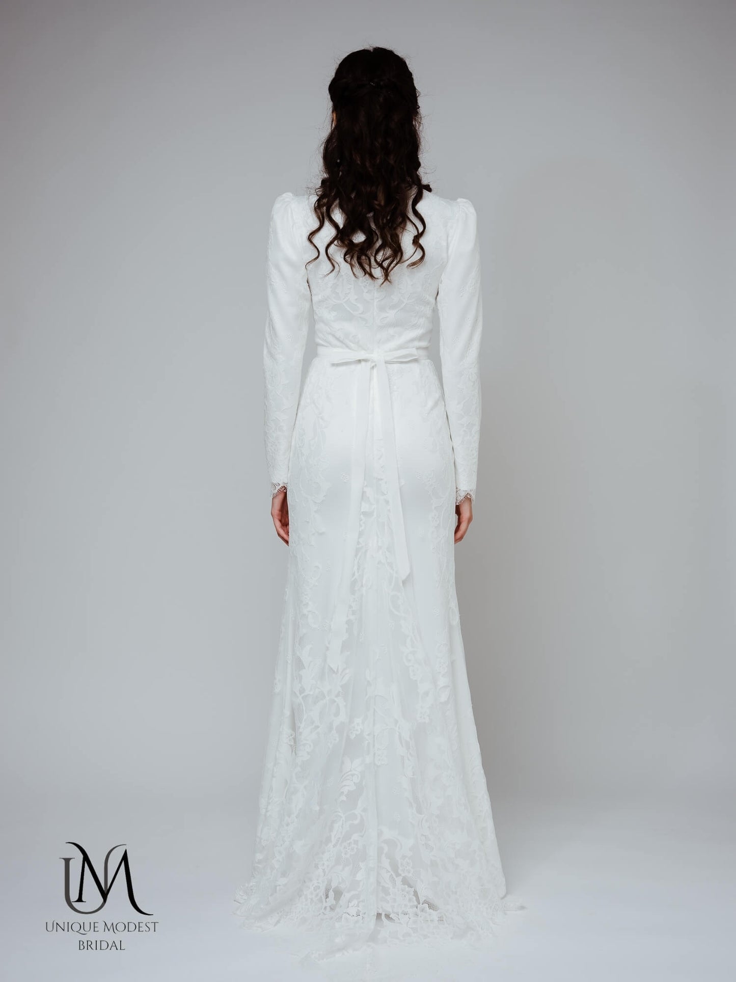 Lilac - Stunning Modest Fit-and-Flare Wedding Dress