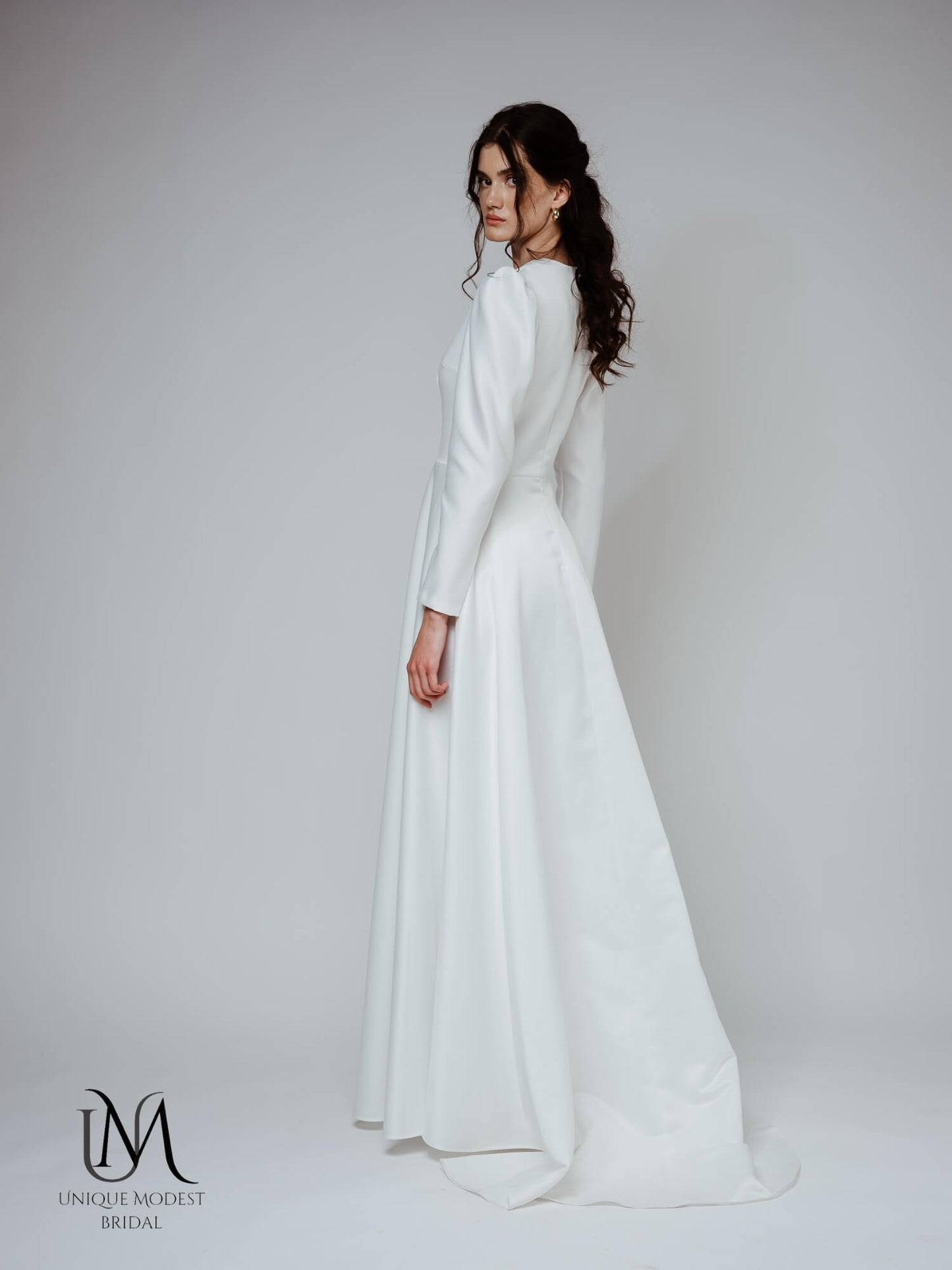 Savana - Classic Modest Bridal Gown with Long Sleeves and A-Line Silhouette