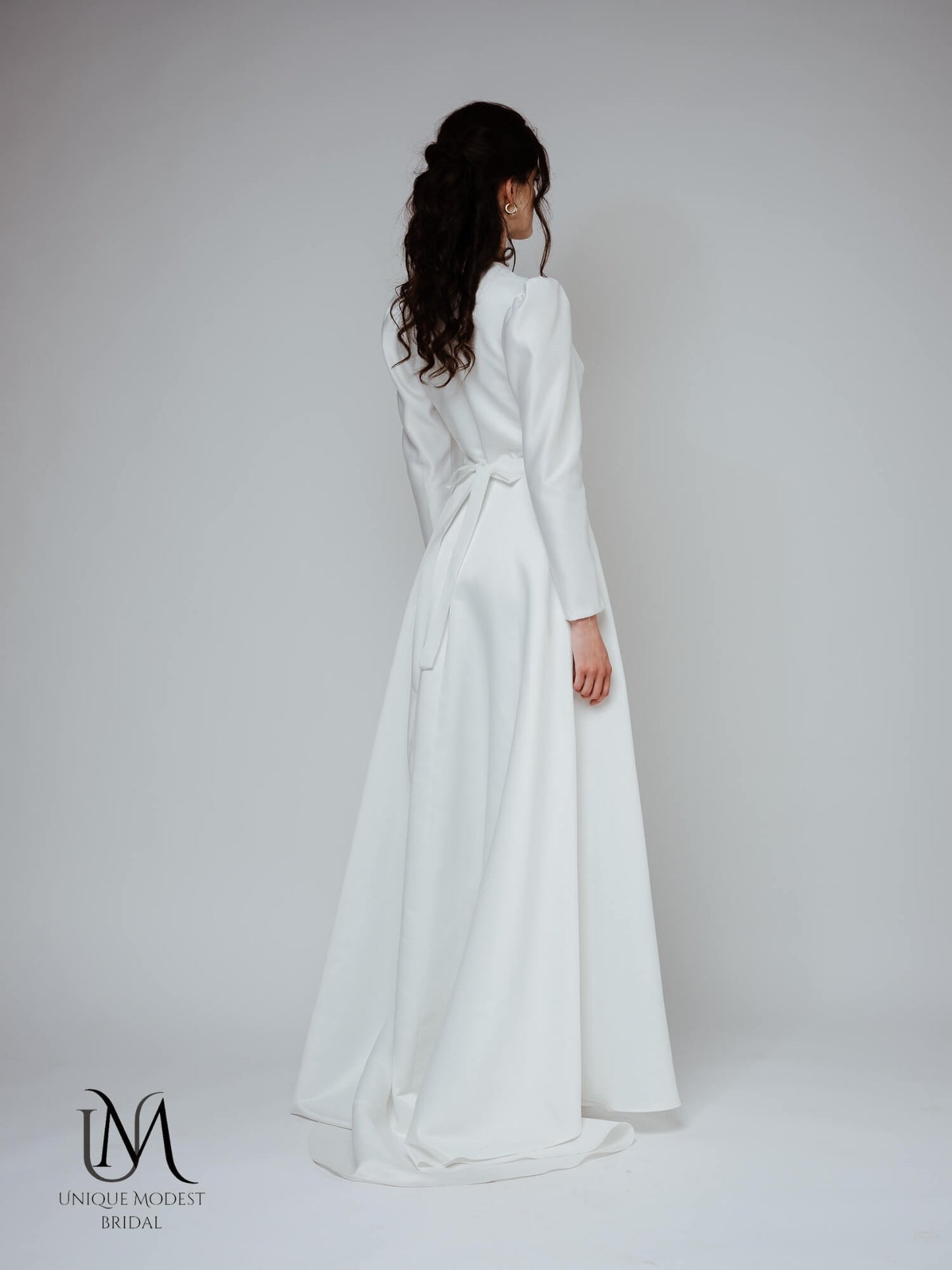 Savana - Classic Modest Bridal Gown with Long Sleeves and A-Line Silhouette