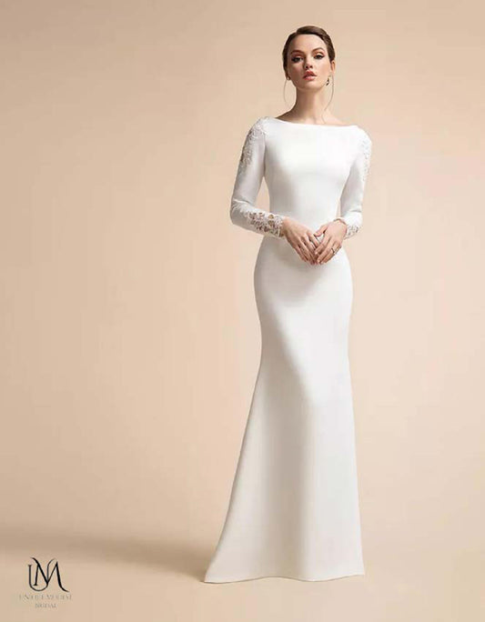 Glow - Minimalist Modest Mermaid Wedding Dress