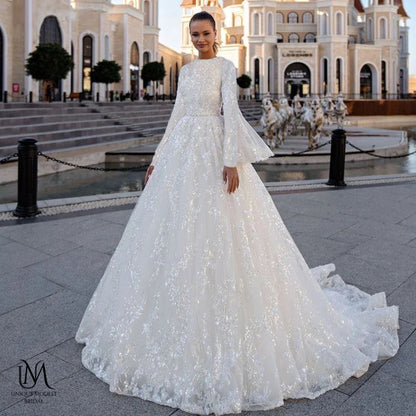 Cherisha - Elegant A-Line Modest Wedding Dress