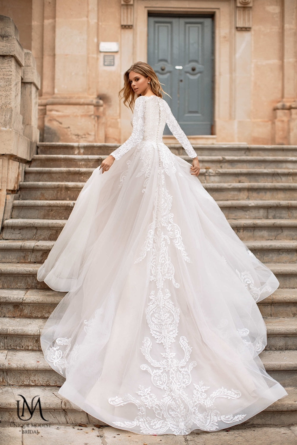 Timelessa - Elegant Satin Modest Wedding Dress