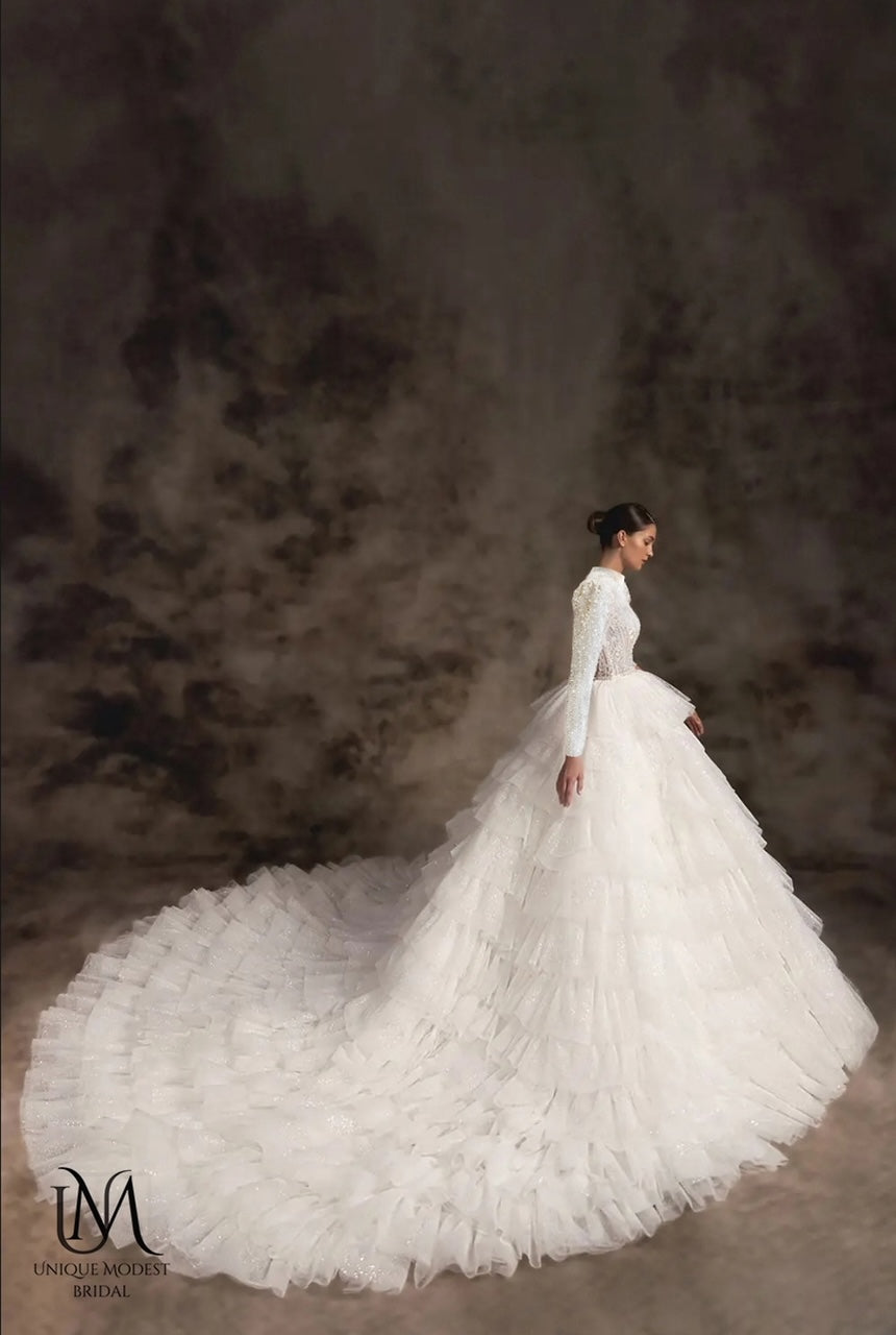 Splendorra - Stunning Ball Gown Modest Wedding Dress
