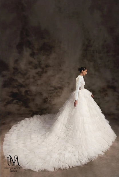 Splendorra - Stunning Ball Gown Modest Wedding Dress