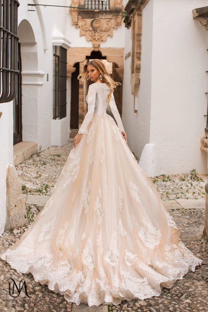 Ariel - Long Sleeve Elegant Mermaid Modest Wedding Dress