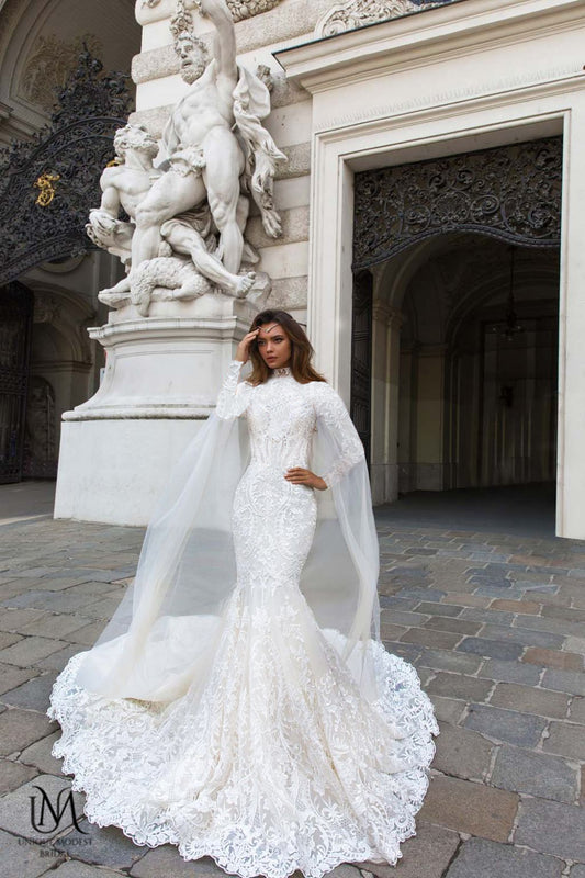 Luxury - Stunning Modest Mermaid Wedding Dress