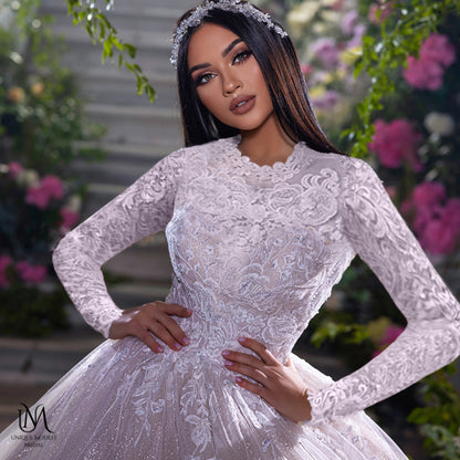 Bliss - Long Sleeve A-Line / Ball Gown Modest Wedding Dress