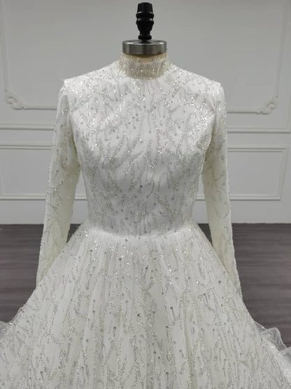 Arabella - Long Sleeve Ballgown Modest Wedding Dress