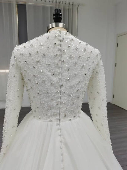 Avigal - Elegant A-Line / Ball Gown Modest Wedding Dress