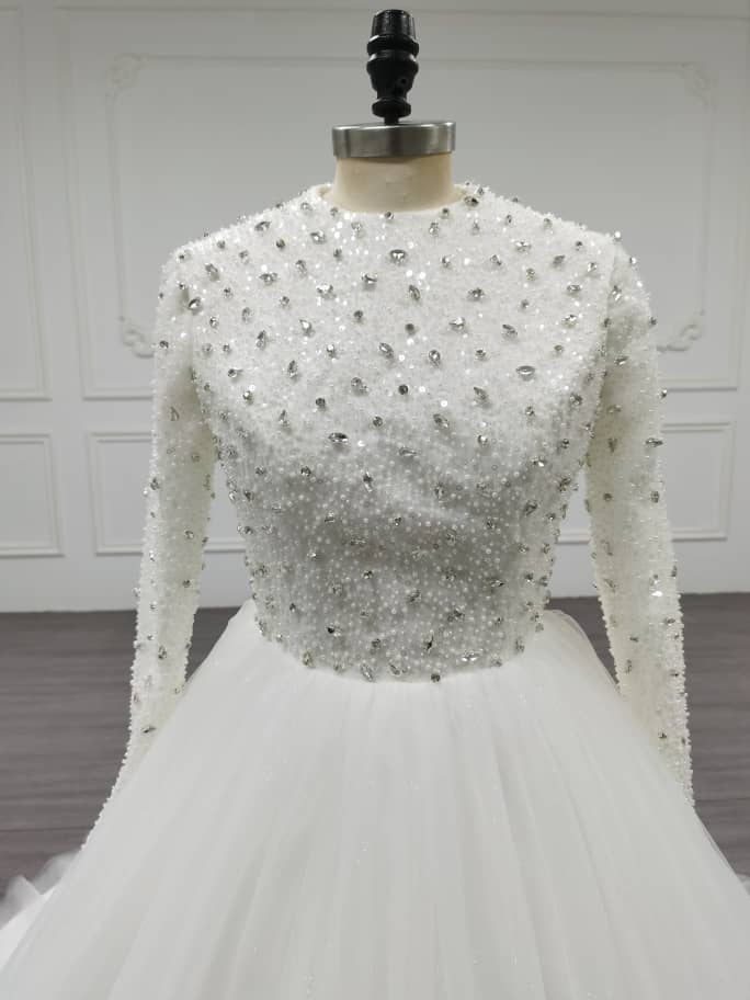 Avigal - Elegant A-Line / Ball Gown Modest Wedding Dress