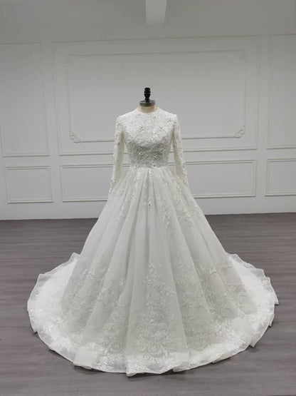 Bliss - Long Sleeve A-Line / Ball Gown Modest Wedding Dress