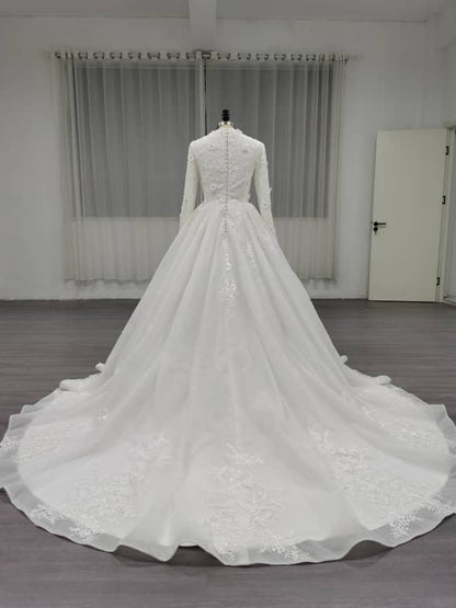Bliss - Long Sleeve A-Line / Ball Gown Modest Wedding Dress
