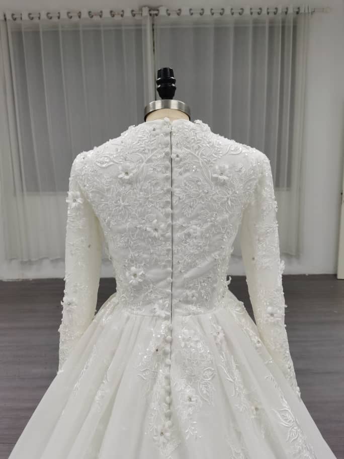 Bliss - Long Sleeve A-Line / Ball Gown Modest Wedding Dress