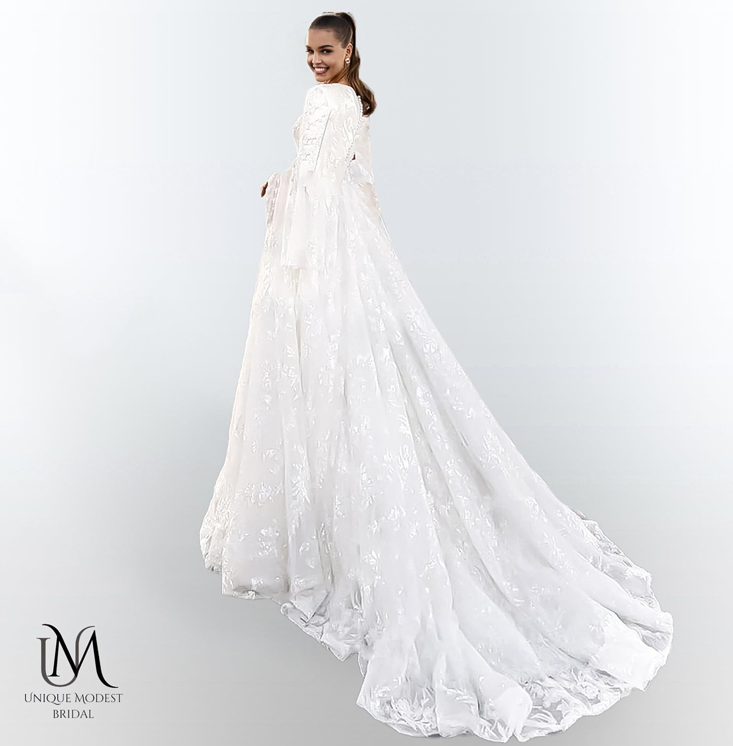 Cherisha - Elegant A-Line Modest Wedding Dress