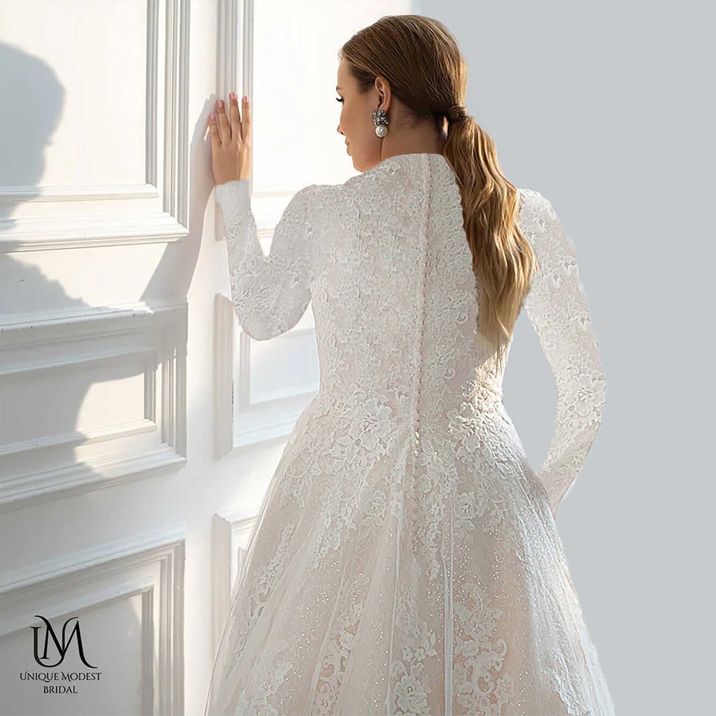 Chicella - Elegant Long Sleeve Modest Wedding Dress