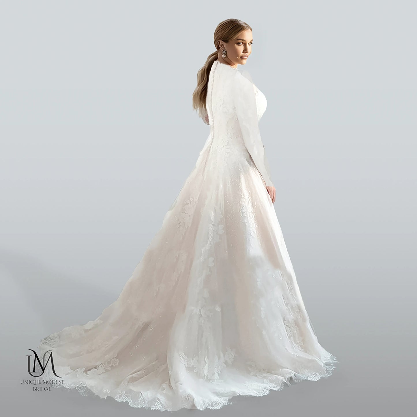 Chicella - Elegant Long Sleeve Modest Wedding Dress