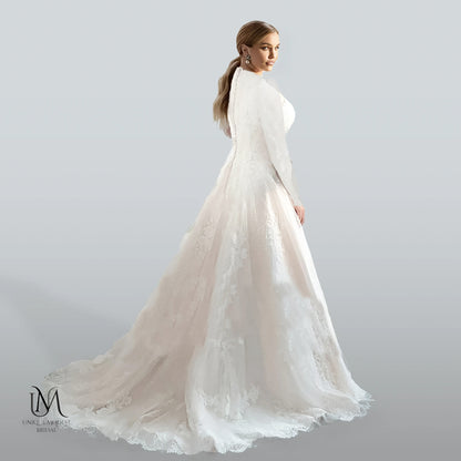 Chicella - Elegant Long Sleeve Modest Wedding Dress