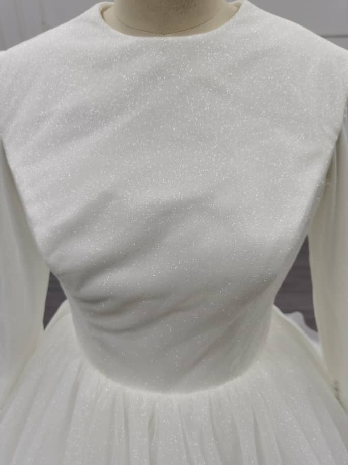 EternaChic - Elegant A-Line Long Sleeve Modest Wedding Dress