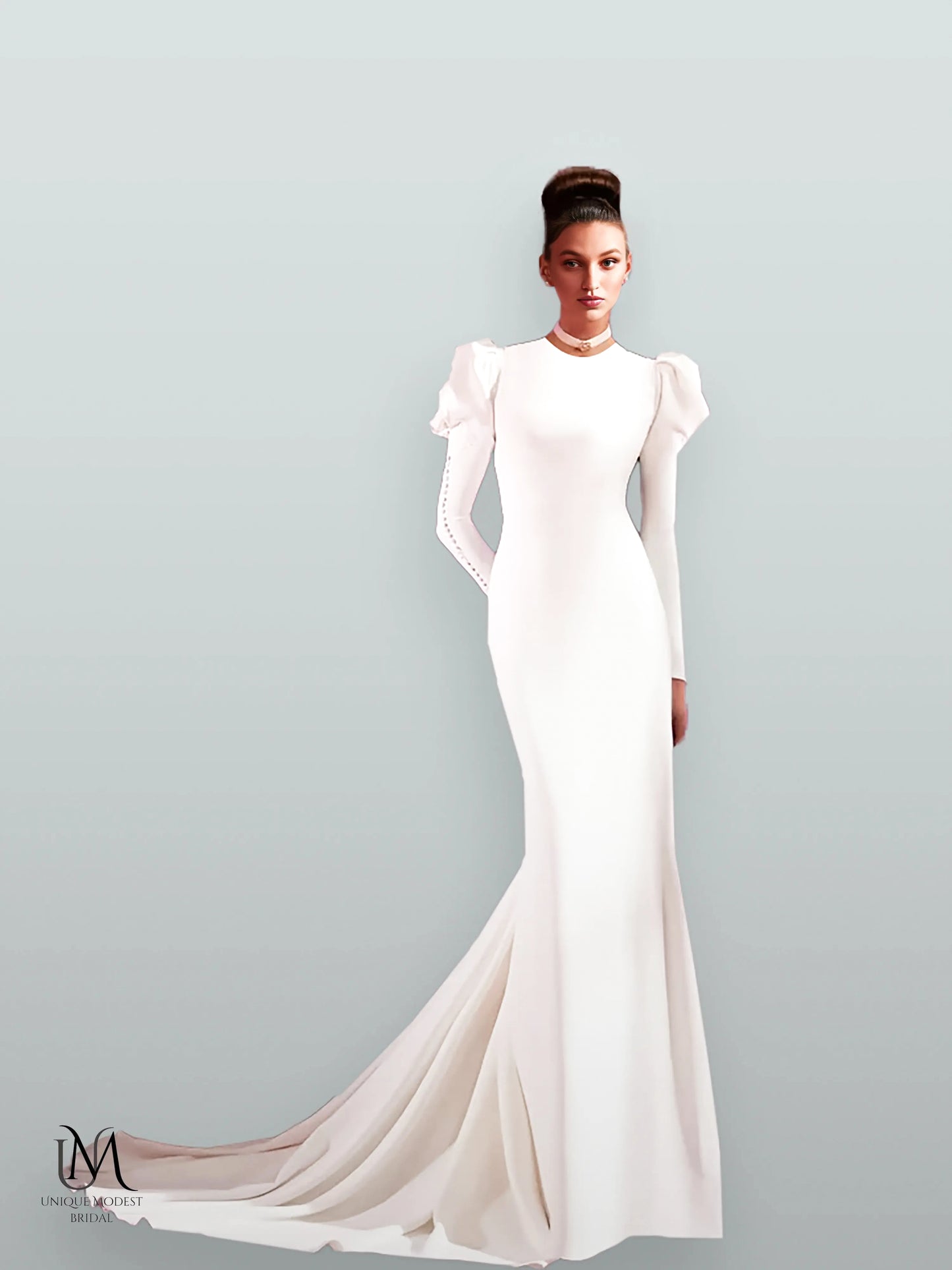 Frost - Elegant Modest Mermaid Wedding Dress