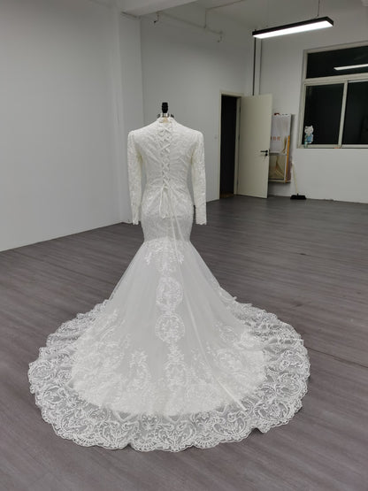 Luxury - Stunning Modest Mermaid Wedding Dress